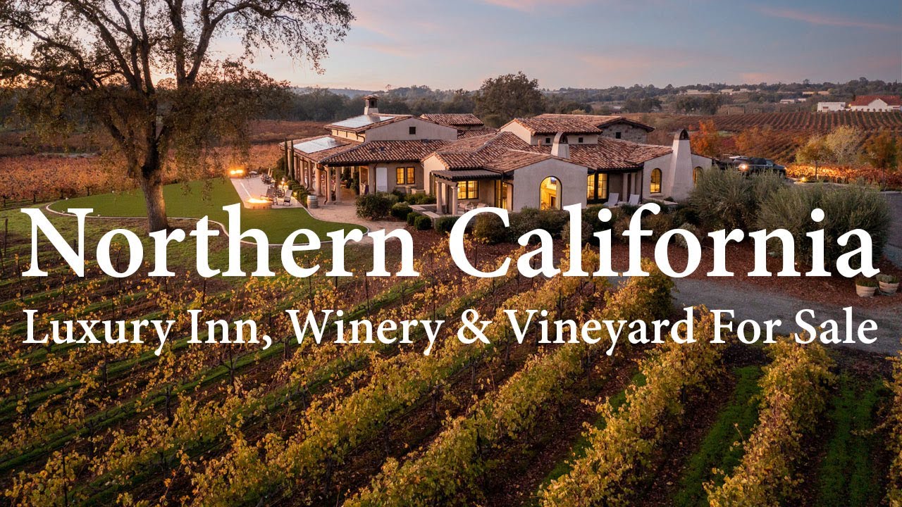 Northern California Luxury Inn, Winery, Tasting Room, and Vineyard For Sale