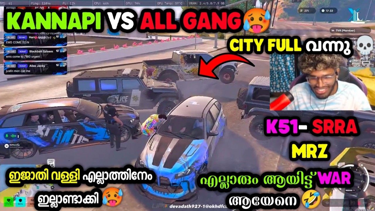KANNAPI VS ALL GANG🥵എല്ലാരും ആയിട്ട് WAR ആയേനെ 🤣K51- SRRA  MRZ അടി ആയേനെ💀ഇജാതി വള്ളി CITY FULL വന്നു