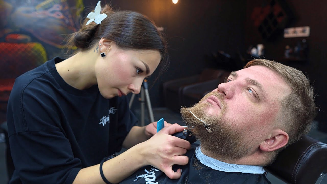 Peak Pleasure Full Grooming Session by Beautiful Lady Barber Miroslava