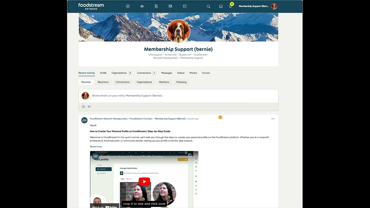 Posting Content to FoodStream Network's News Feed