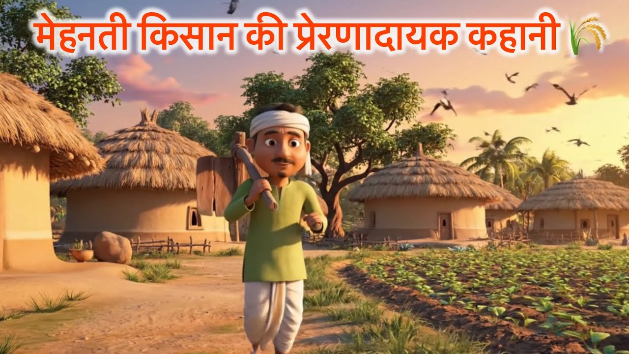मेहनती किसान की कहानी | Hardworking Farmer Inspirational Story | Moral Story in Hindi @3DCreation-M4