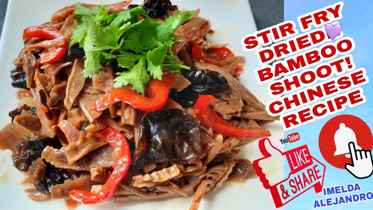 DRIED BAMBOO SHOOT RECIPE/EASY WAY STIR FRY BAMBOO SHOOT