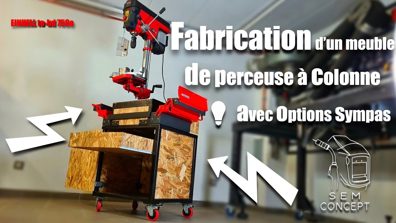 Fabrication d'un meuble de perceuse à colonne pratique et optimisé