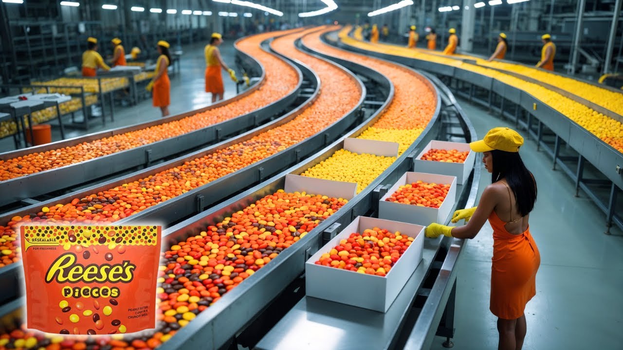 How Reese’s Pieces Are Made In Factory