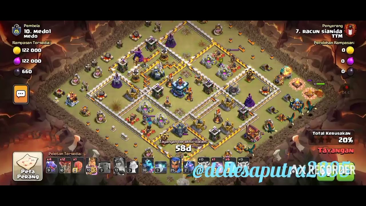 Clan ini spesialis war combo pasukan naga balon.Th16 kebawah dijamin rata