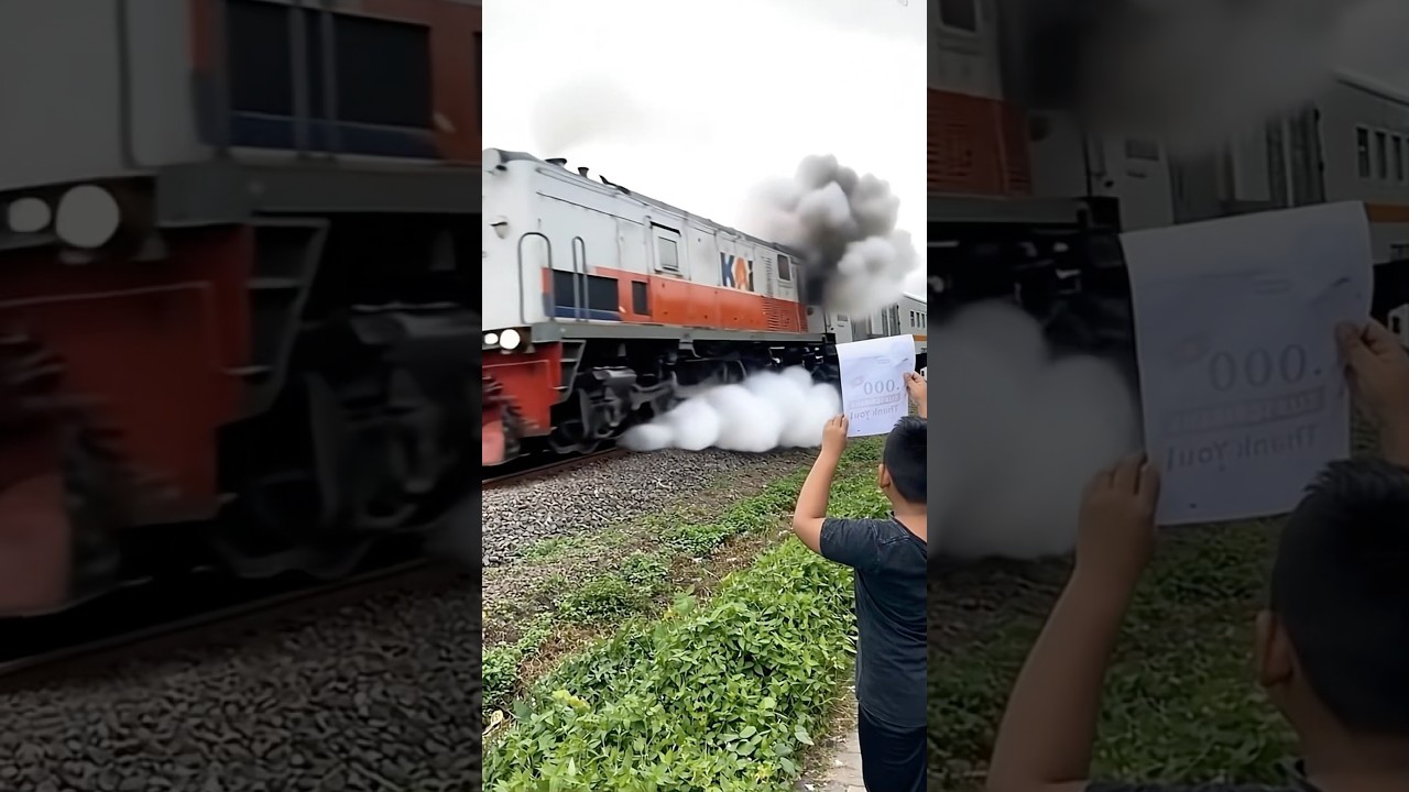 Kereta kecepatan tinggi dengan cerobong asap #shorts