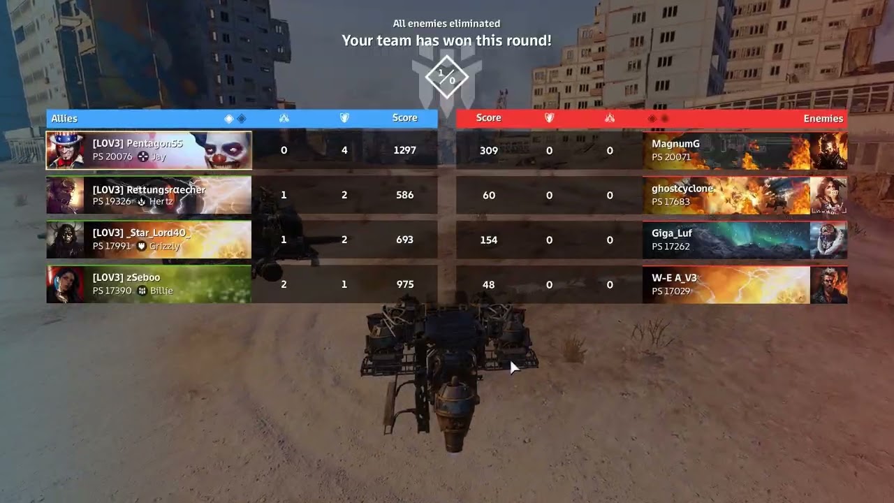 Crossout CW L0V3 vs ROGUE