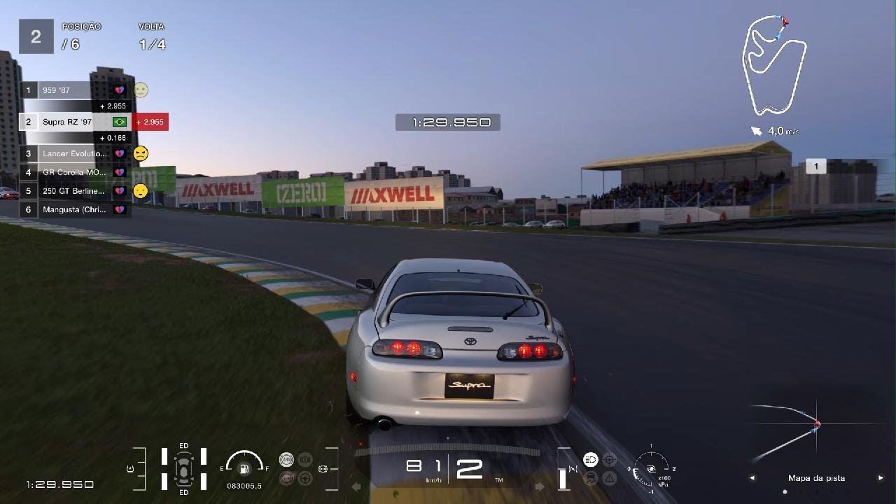 Gran Turismo 7 GT Sophy Random Race - Toyota Supra RZ 1997 at Interlagos 