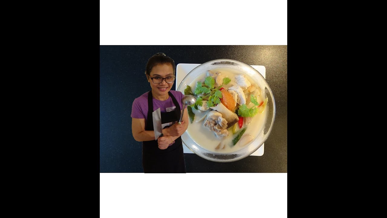 Video #25 Thais eten in Nederland met Soepie (Tom Kha Kai) Thaise kokosnoot soep met kip.