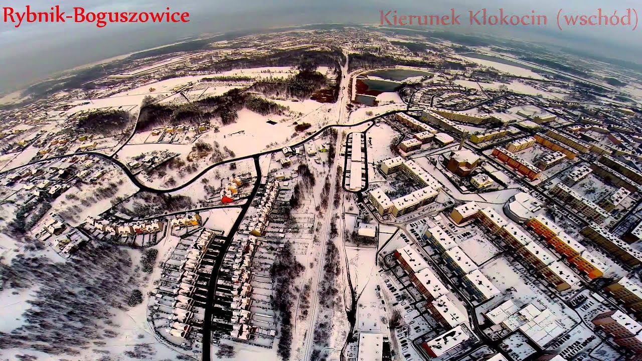 Rybnik Boguszowice z lotu ptaka - zima 2015. DJI Phantom 2, 400m high
