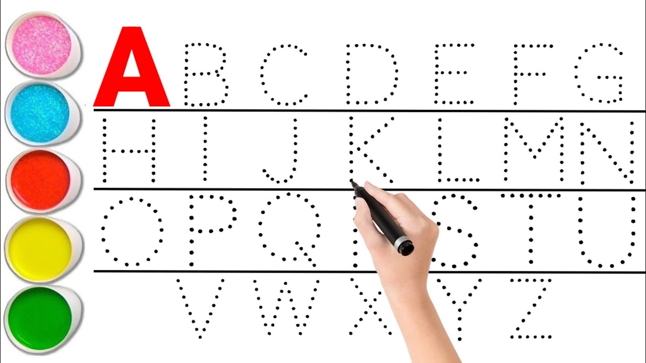 Learn ABCD A to Z 🎵 | Alphabet Song + Writing Practice with Dotted Lines | Kids Rhymes