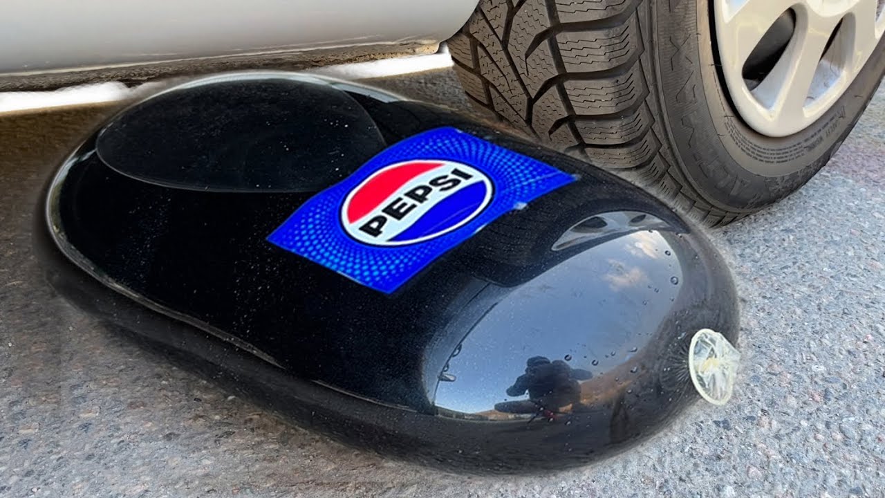 PEPSI COCA COLA BALLOON VS CAR, Coca Cola Zero, PowerAde, Fanta, Sprite, Fruko and Mentos Diff Under