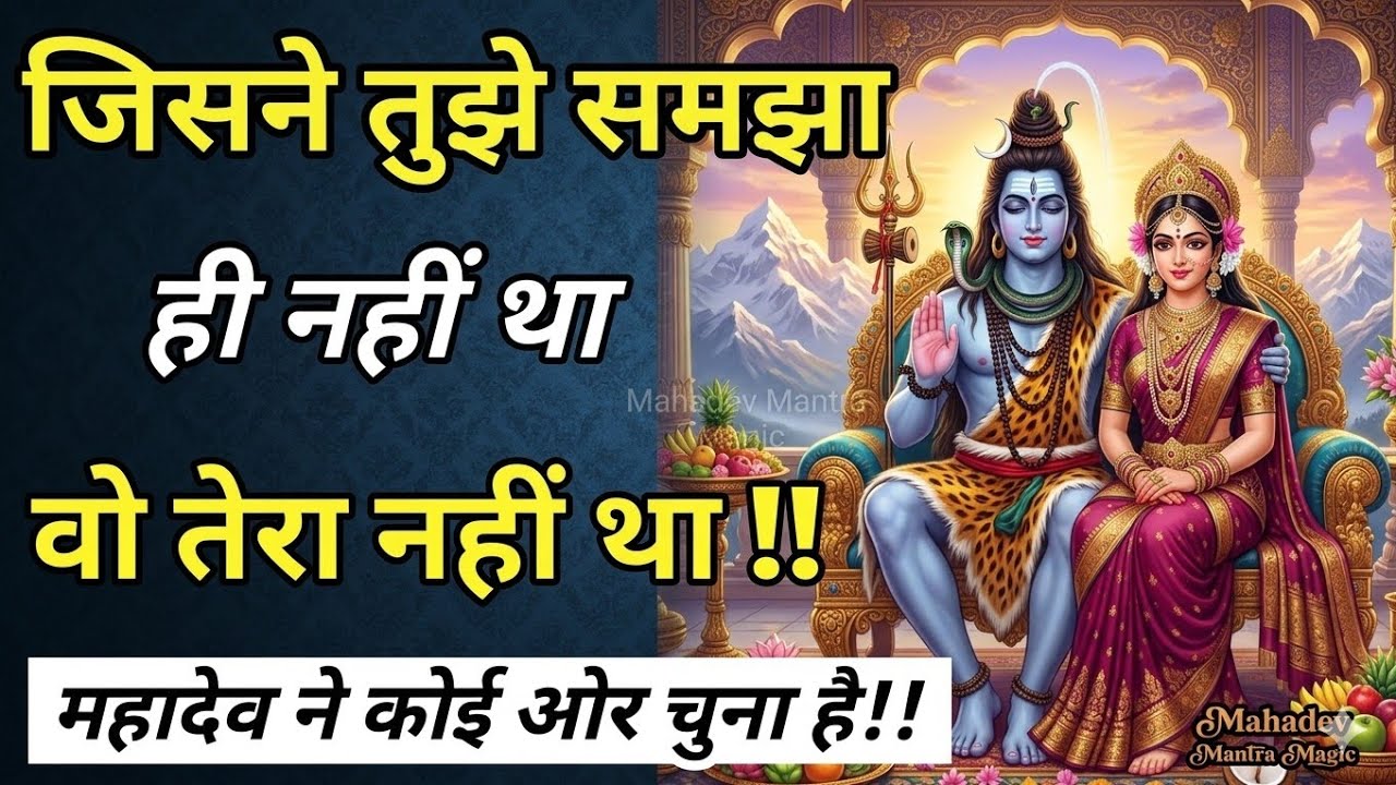 महादेव ने तेरे लिए उसे ही चुना है जो गया वो तेरा नहीं था || Mahadev Sandesh