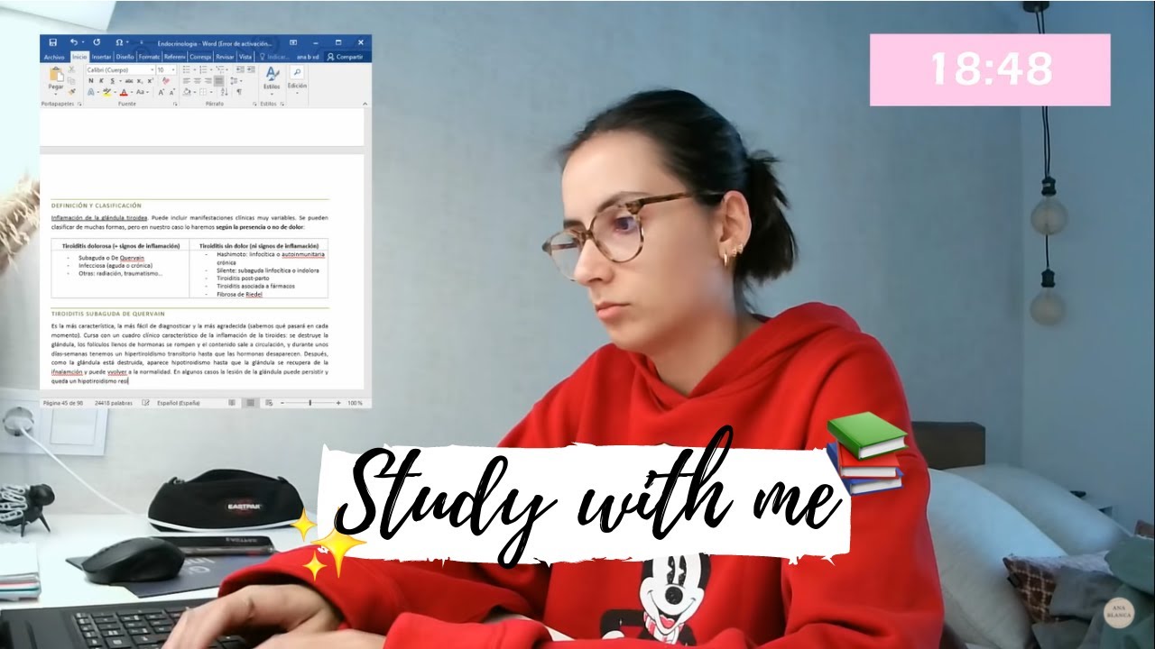 STUDY WITH ME (4 horas) || @anablanchustudy