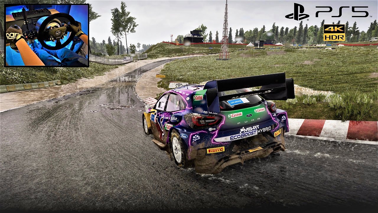 WRC Generations in the Rain in 4K | Ford Puma Hybrid | PS5 Gameplay