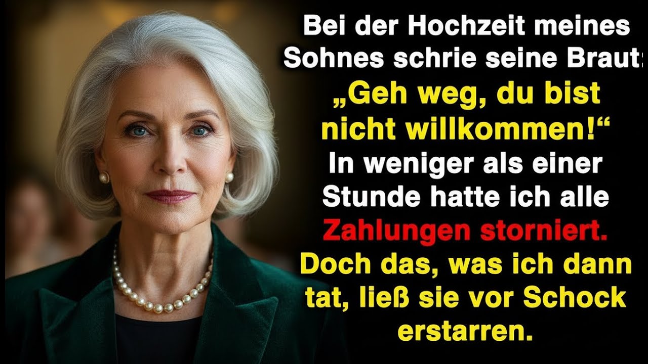 Bei der Hochzeit meines Sohnes schickte mich die Braut weg! Ich stornierte alle Zahlungen und...