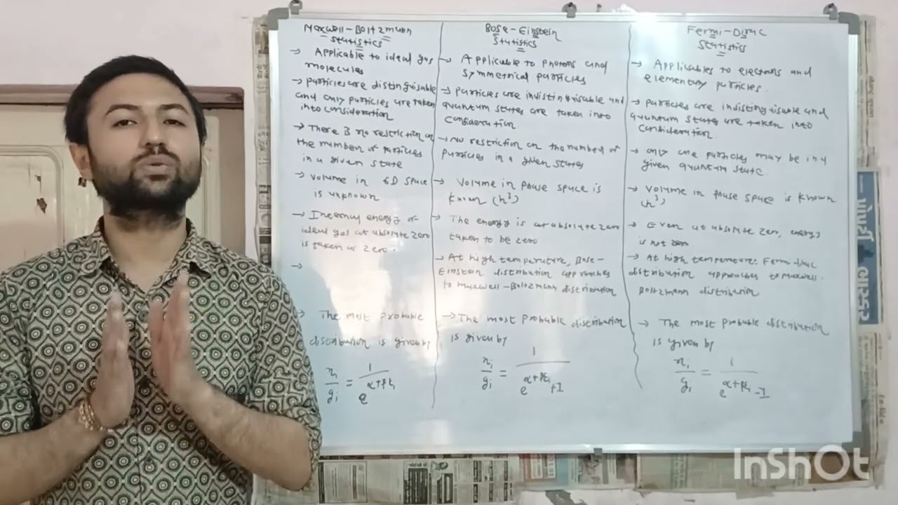 Maxwell - Boltzmann vs. Bose - Einstein vs. Fermi - Dirac Statistics: A Comparison 