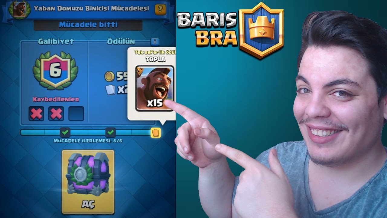 Sadece Soldaki Kartlar - Yaban Domuzu Binicisi Mücadelesi (Çekiliş) Clash Royale