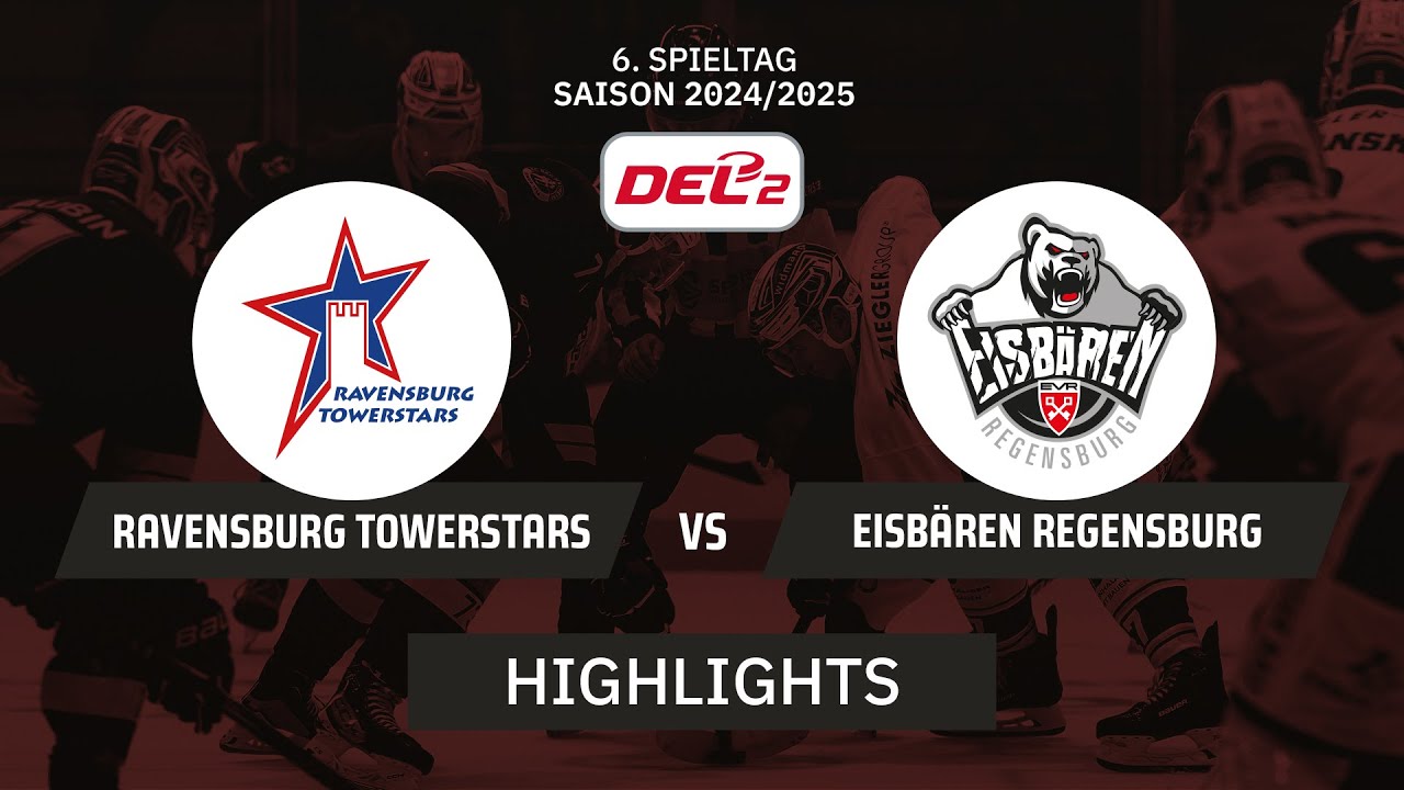 DEL2: Ravensburg Towerstars vs. Eisbären Regensburg | Highlights - 6.Spieltag | SDTV Eishockey