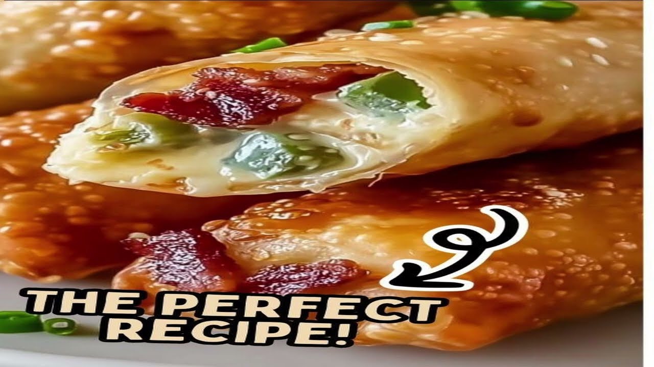 Jalapeno Bacon Popper Eggrolls #snacksrecipe #appetizerrecipes #jalapeño  #cheesy #eggroll