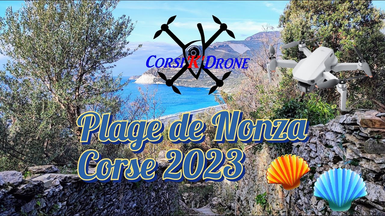 Vidéo Drone - La plage de sable noir de Nonza, Cap Corse 2023