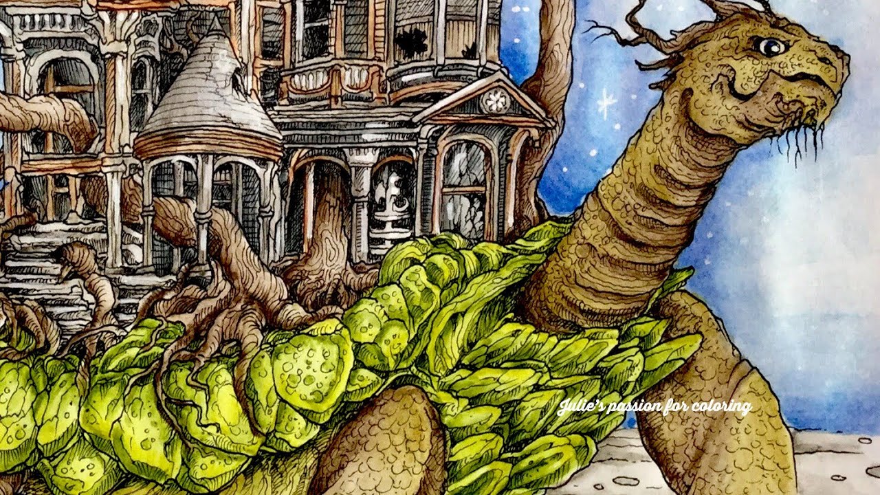WORLDS WITHIN WORLDS by Kerby Rosanes - Arteza watercolor pencils - color along
