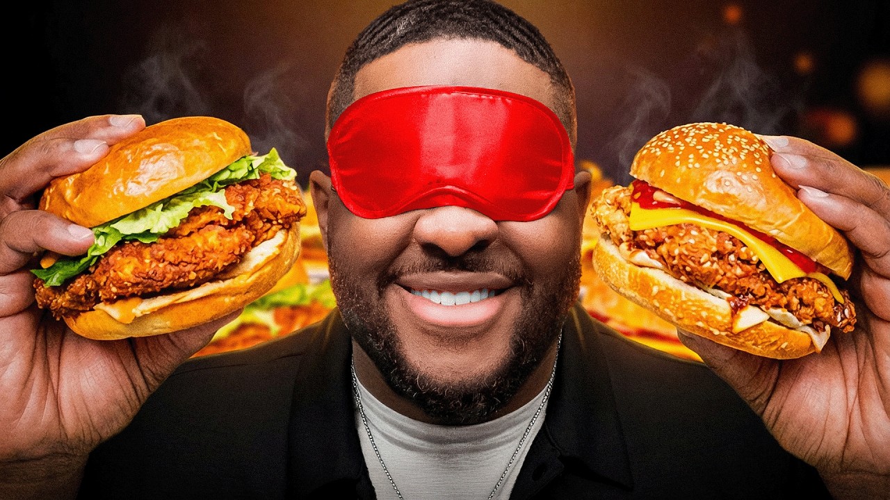 Guessing Chicken Sandwiches BLINDFOLDED