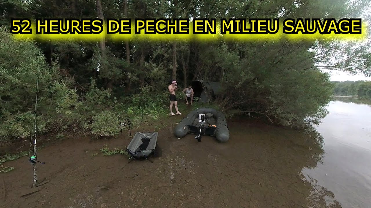 52 Heures Presque seul à la carpe en rivière sauvage