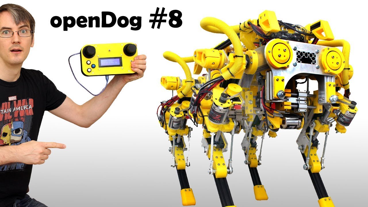 openDog Dog Robot #8 | First Motions | James Bruton