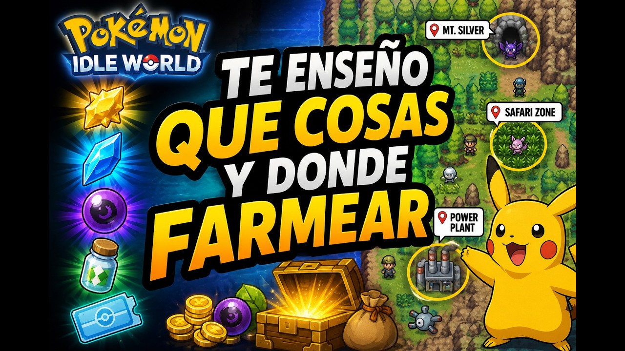 Pokemon Idle World - Donde Farmear / EN ESPA&Ntilde;OL