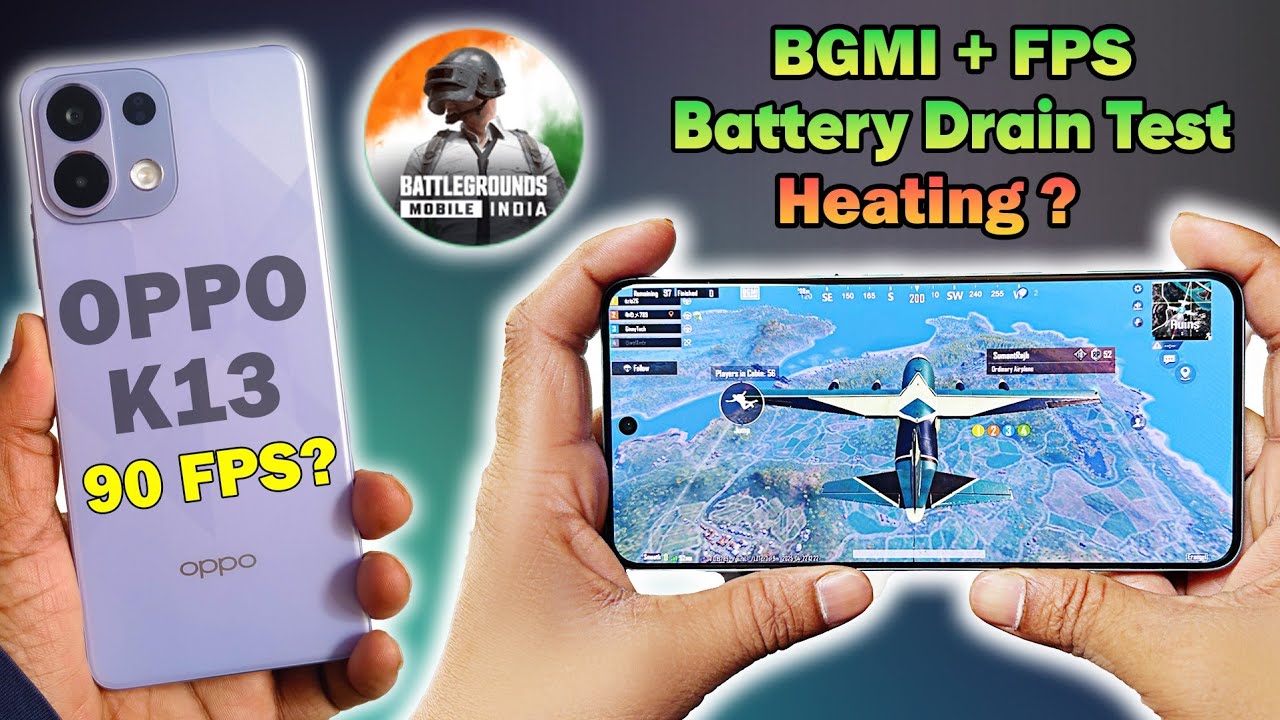 OPPO K13 5G BGMI Test With FPS Meter | BGMI/Pubg Gyro, Graphics Settings | OPPO K13 5G Battery Test