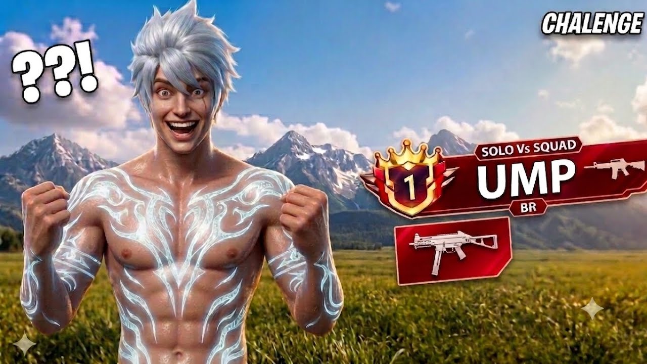 Only Ump Gun Challenge Solo Vs Squad Br Rank 💀|| Krishna Gamrz 👑