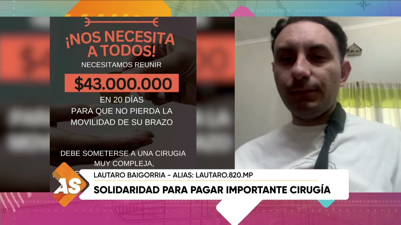 Solidaridad para pagar importante cirugía, Lautaro Baigorria