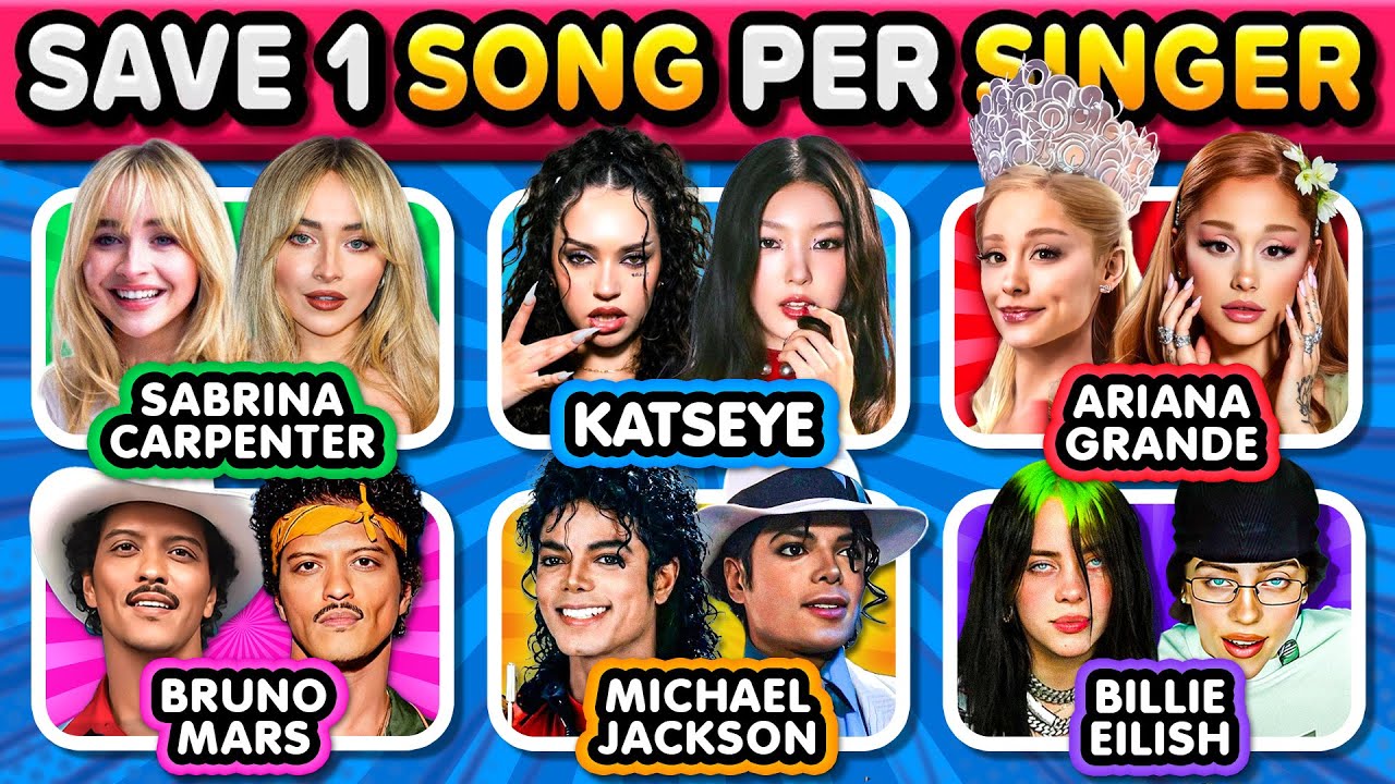 SAVE ONE SONG PER SINGER 🎶 Most Popular Singers (6 Songs Each One) | Music Quiz 2026