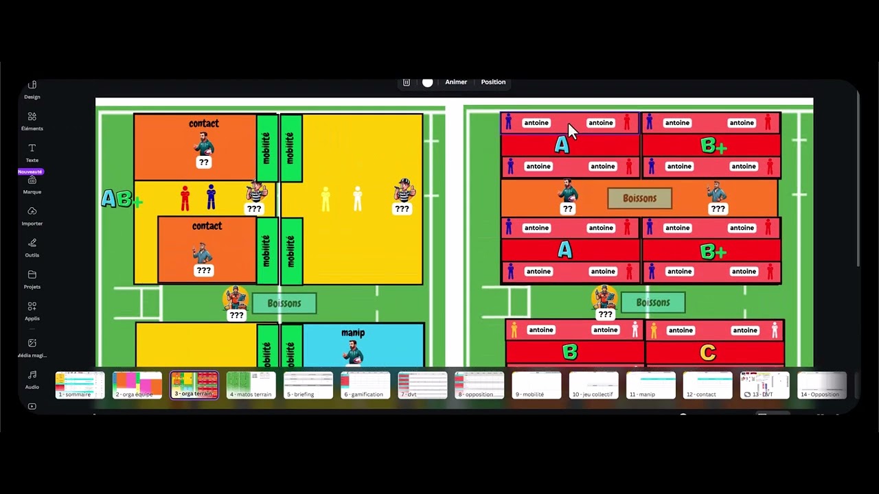 Lancement de jeu sur coup franc Initiation M8M10 - Situation d'entrainement