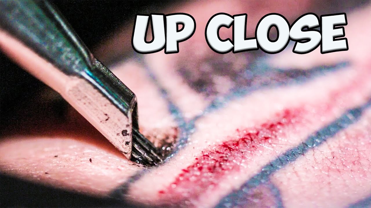 TATTOOING Close Up (in Slow Motion) - Smarter Every Day Reaction - Love The View