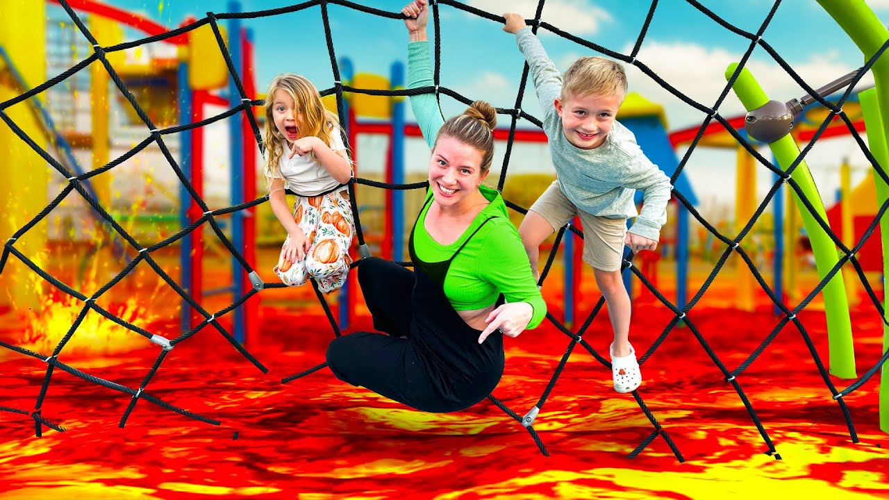 Playing The Floor is Lava At The Playground!