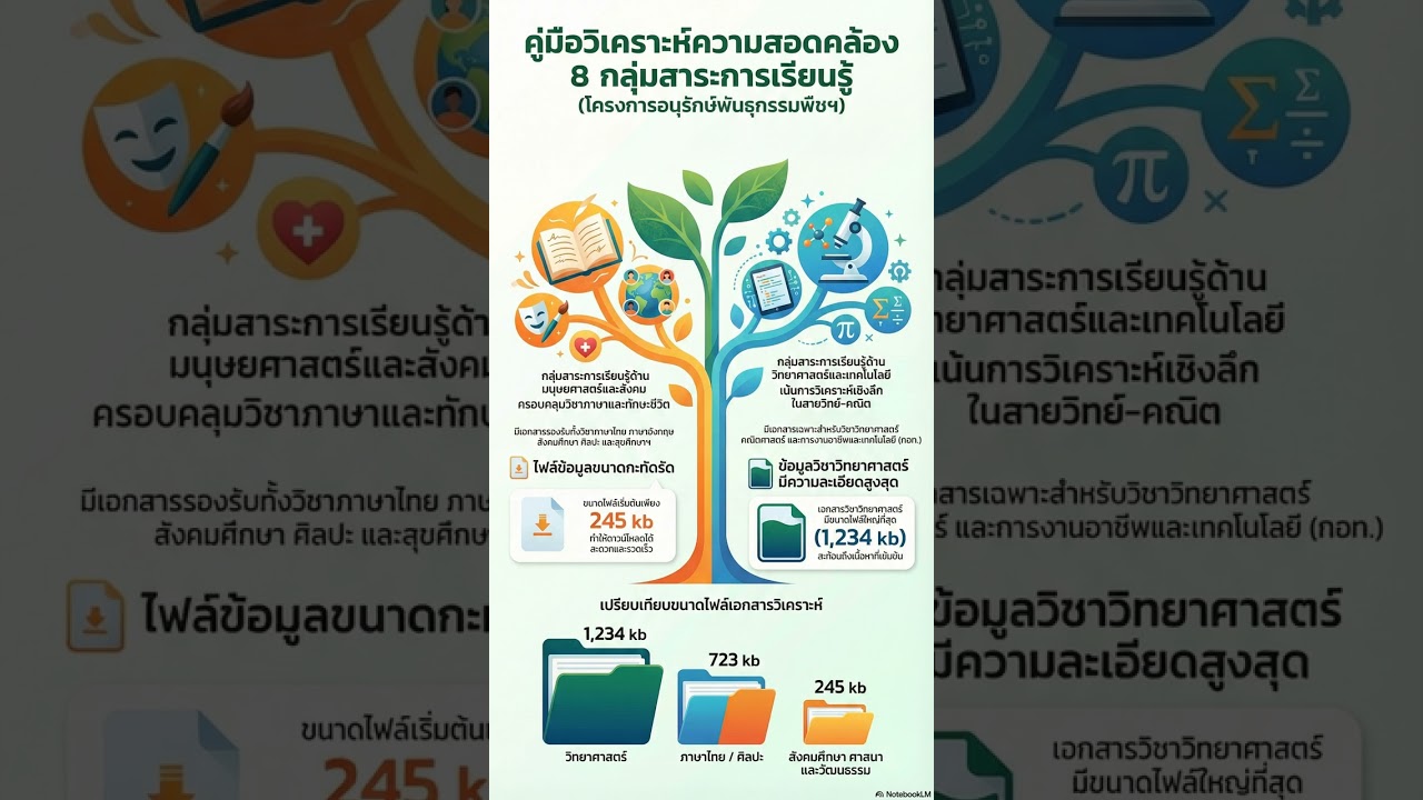 บูรณาการ 8 สาระวิชา สวนพฤกษศาสตร์โรงเรียน