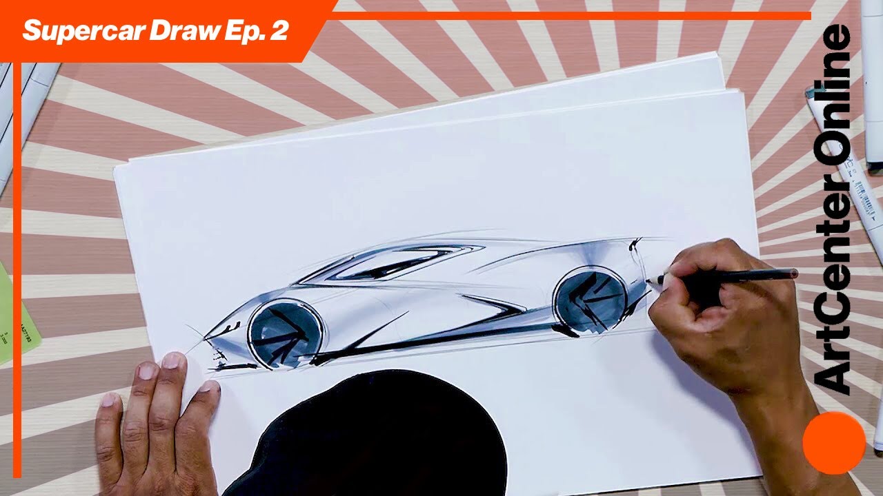 ArtCenter Online | How to Draw A Supercar | Sketch Tutorial Part 2