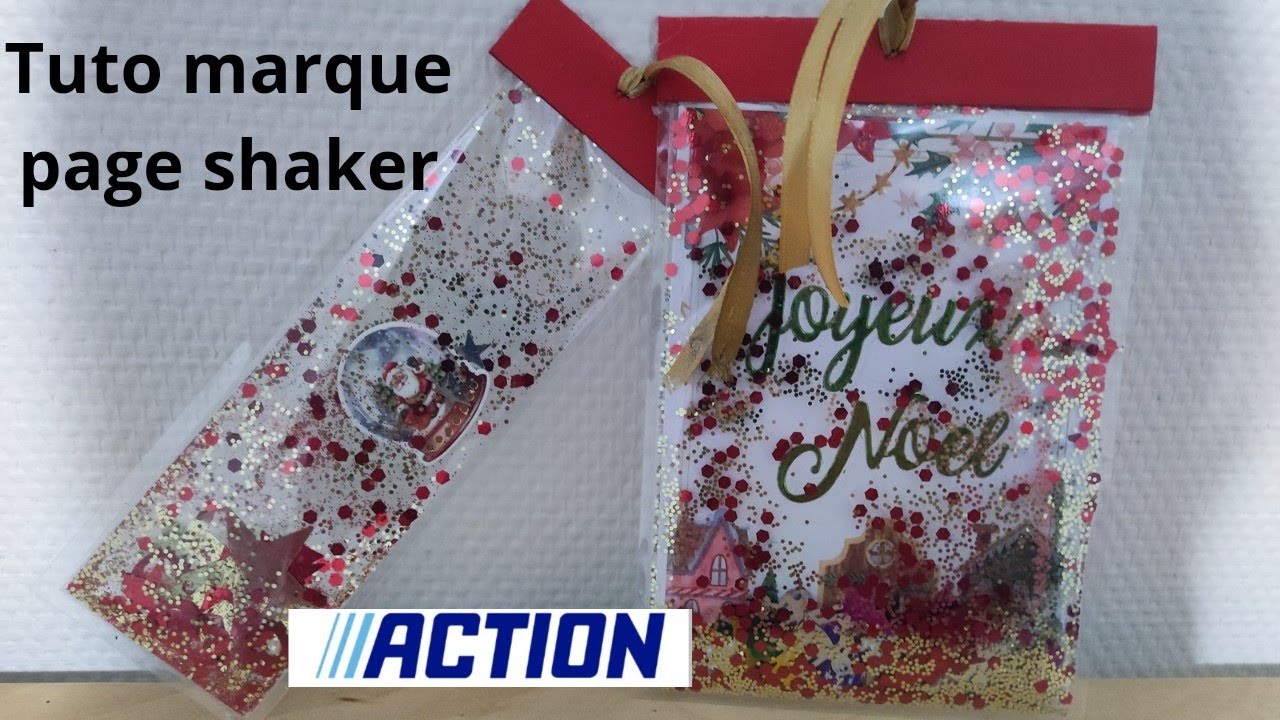 Tuto marque page shaker de Noël #noel #diy #scrap #scrapbooking