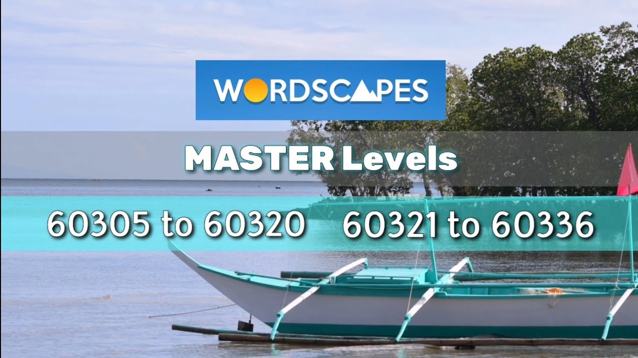 Wordscapes MASTER levels 60305 to 60336 | Two 16 levels side by side | Playing Weekday Tournament