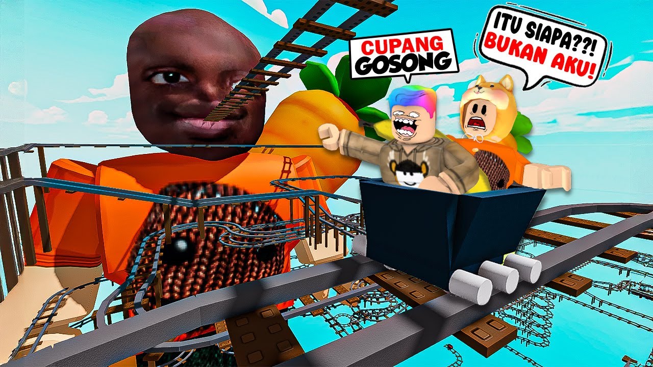 🤣NAIK ROLER COASTER MENUJU SKOBI RAKSAKSA DENGAN WAJAH ASLINYA!!!🤣🤣🤣
