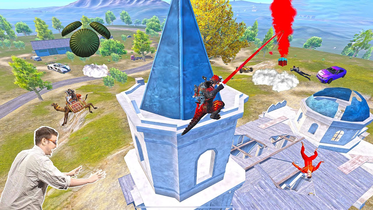 Church Tower Camping 1000 IQ 😱😱 PUBG MOBILE FUNNY MOMENTS 😂
