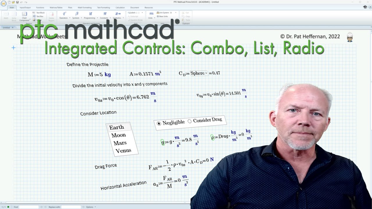 PTC Mathcad - Ballistic Calculations with Integrated Controls