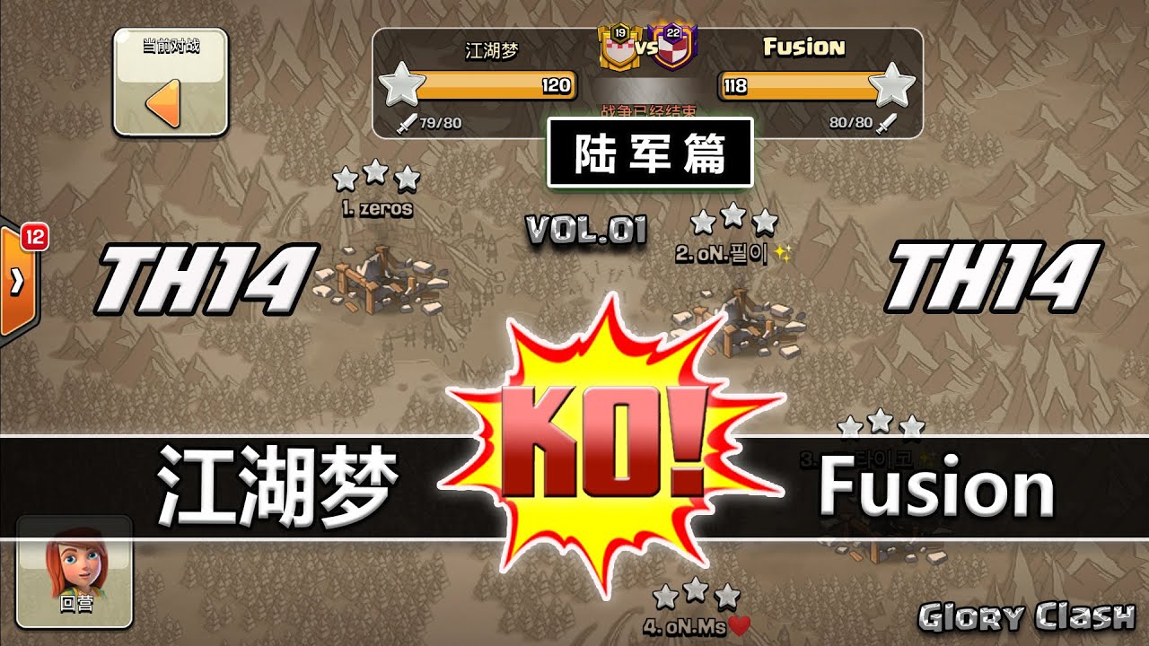 Perfect War 40vs40 / 江湖梦 vs Fusion / Best Th14 3 Star Ground Attack Strategy / Clash of clans 部落衝