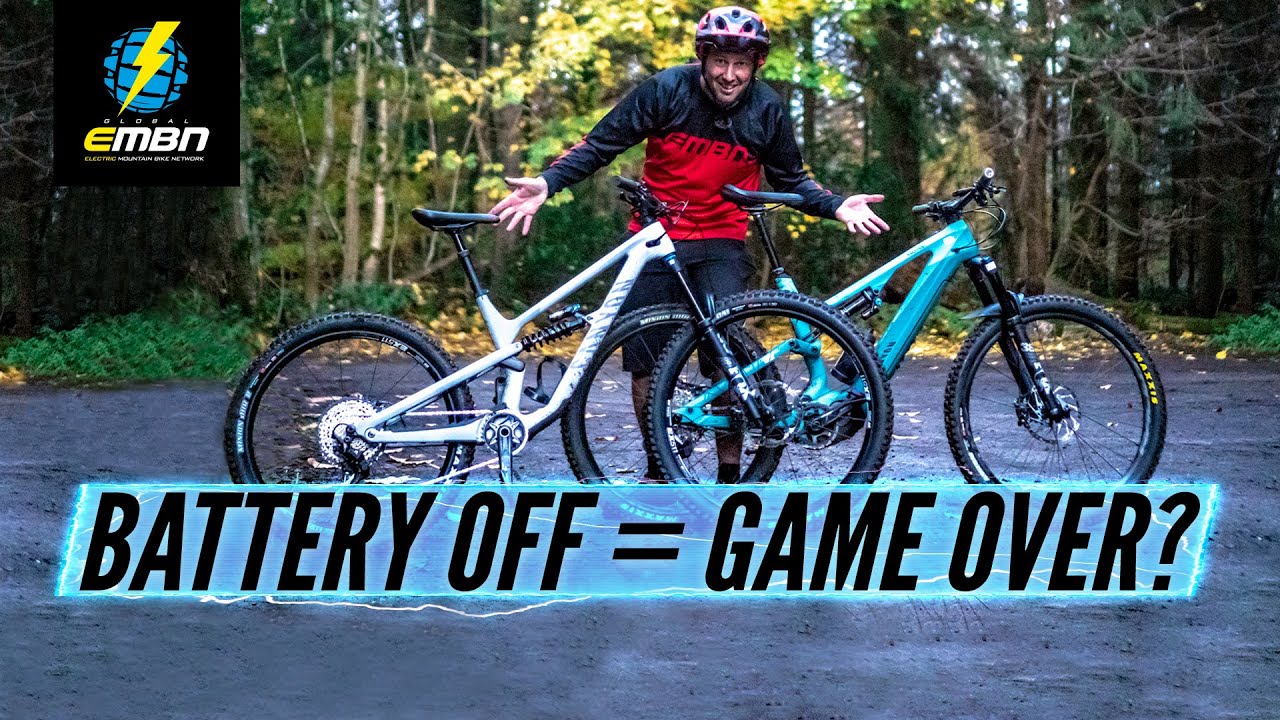 E-Bike Vs Mountain Bike | Battery Off Challenge!