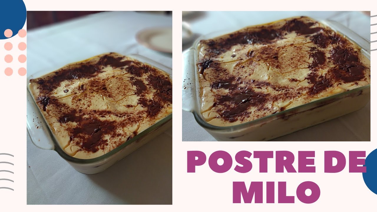 COMO HACER POSTRE DE MILO- con galletas ducales-receta fácil y económica.