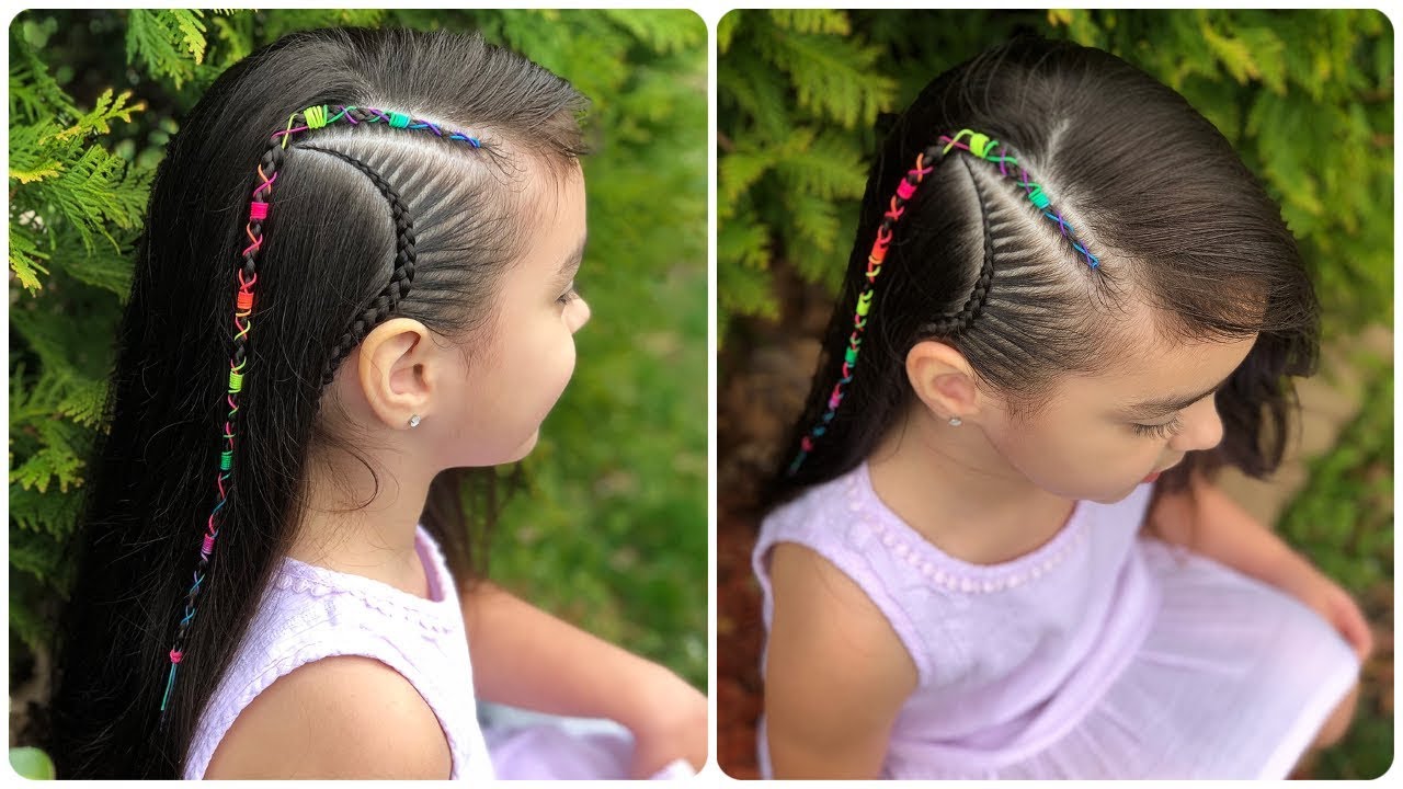 PEINADO: Trenzas Laterales con Hilo🌺🌺 |Peinados Faciles y Rapidos 🌺🌺