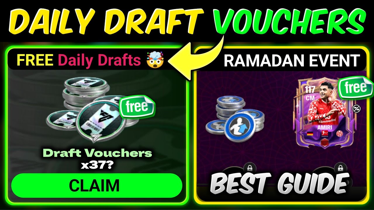 OMG, Daily Draft Vouchers for Free in FC Mobile - Ramadan Event Guide | Mr. Believer