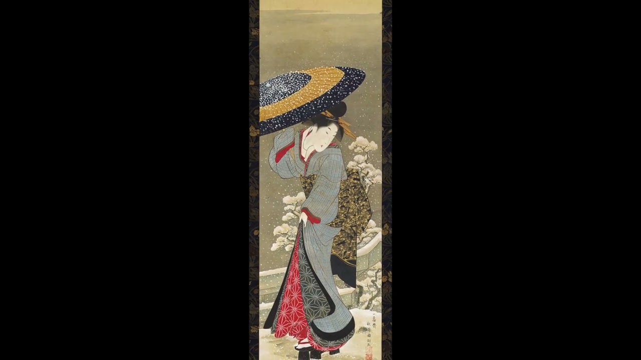 Utagawa Kunimasa - Beauty in Snow (1773-1810)